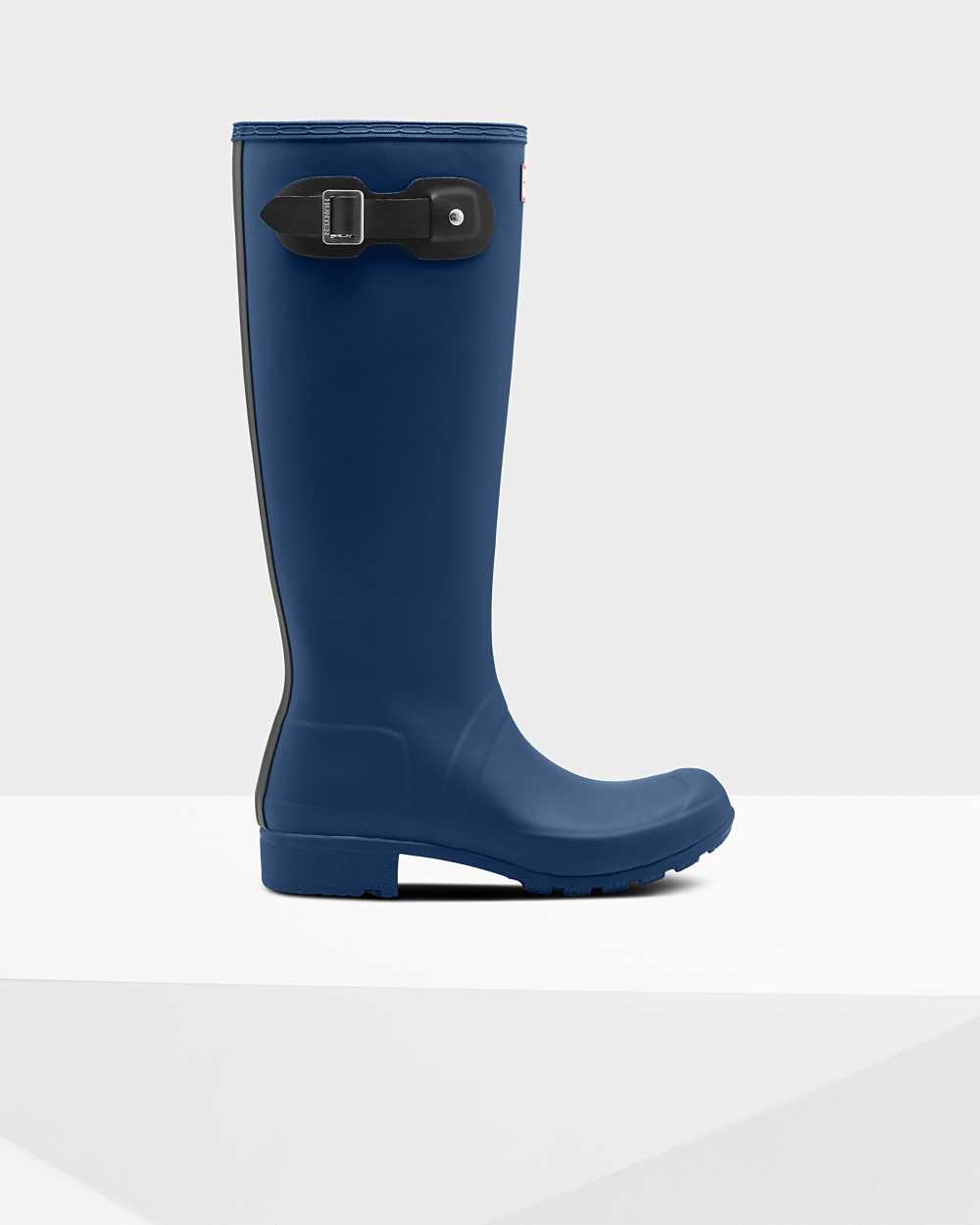 Hunter Original Tour Foldable Tall Women's Rain Boots NZ-75063W Navy